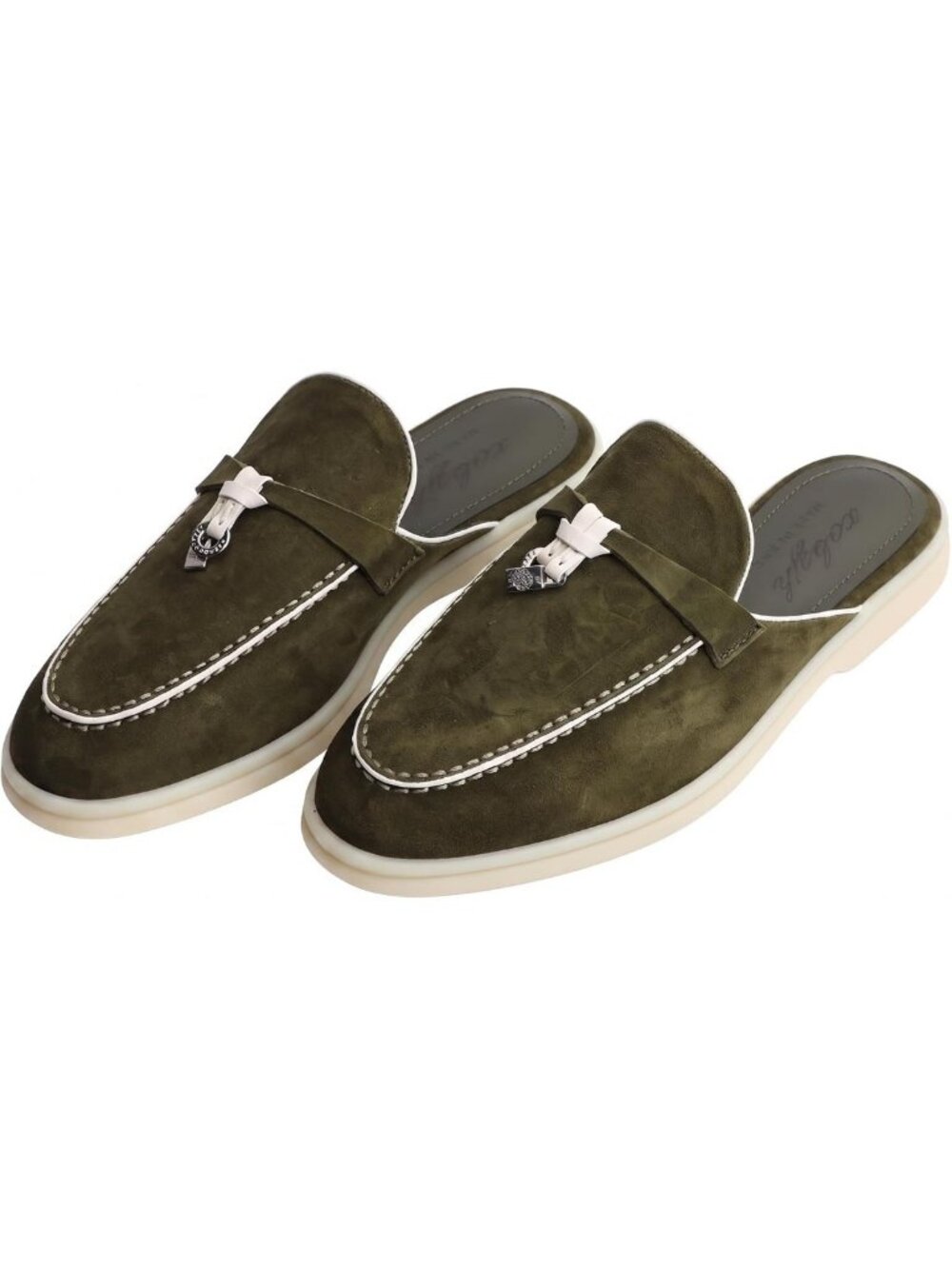 Stylish Women's Suede Mules - Comfortable Flat Heel Slip-On Loafers with Tassel